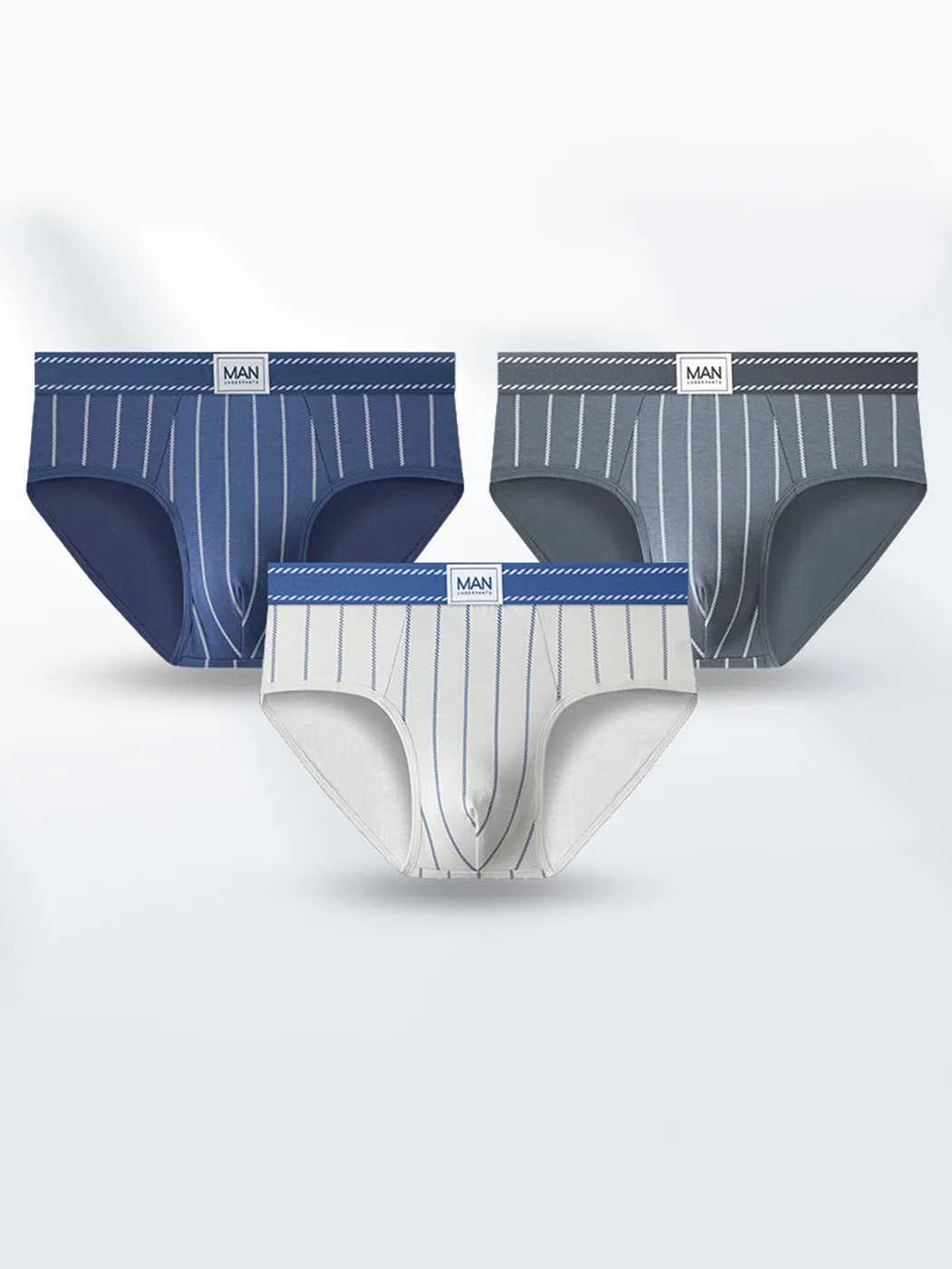 3 Pack Mens Classic Striped Briefs