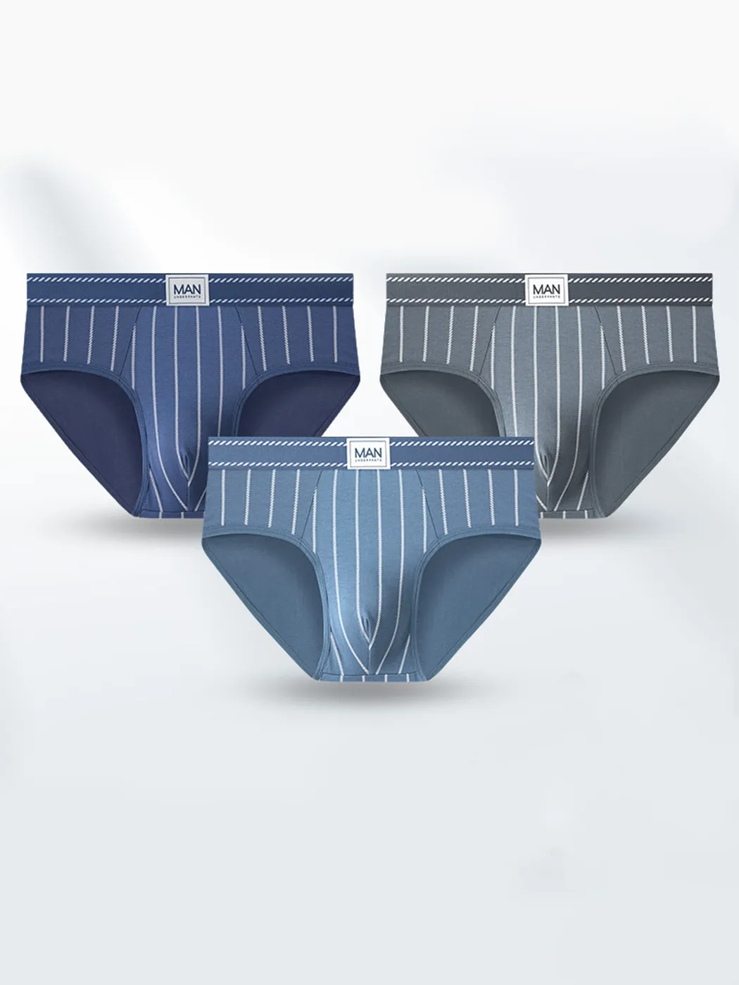 3 Pack Mens Classic Striped Briefs