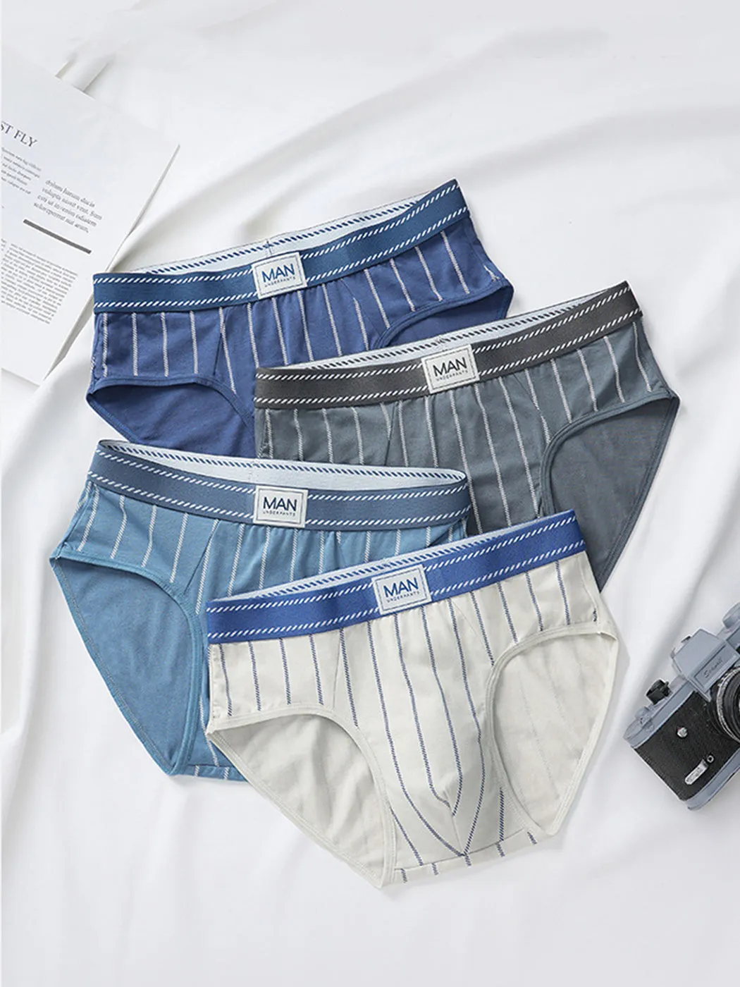3 Pack Mens Classic Striped Briefs