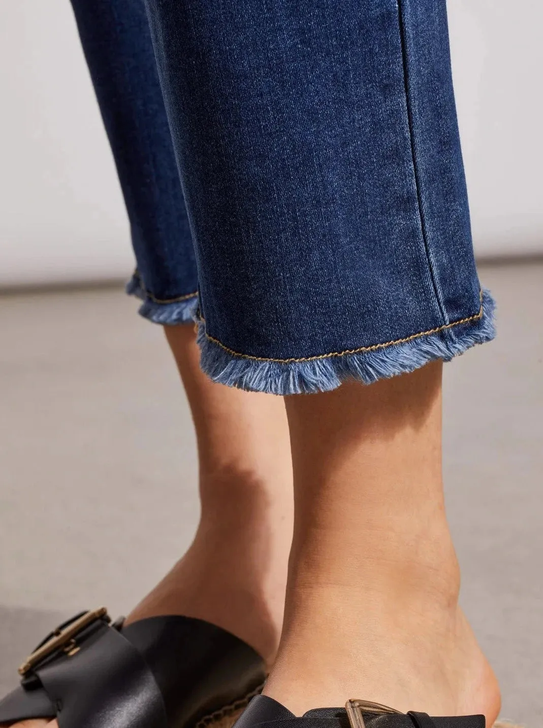 Audrey Pull On Straight Crop Pant [Real Blue-6733O]