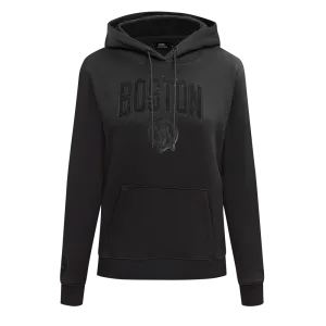 BOSTON CELTICS TRIPLE BLACK WOMEN'S FLC PO HOODIE (TRIPLE BLACK WOMEN'S)