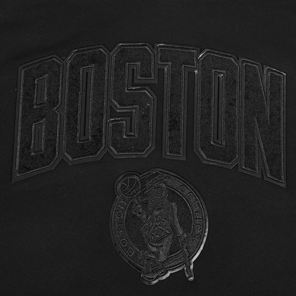 BOSTON CELTICS TRIPLE BLACK WOMEN'S FLC PO HOODIE (TRIPLE BLACK WOMEN'S)