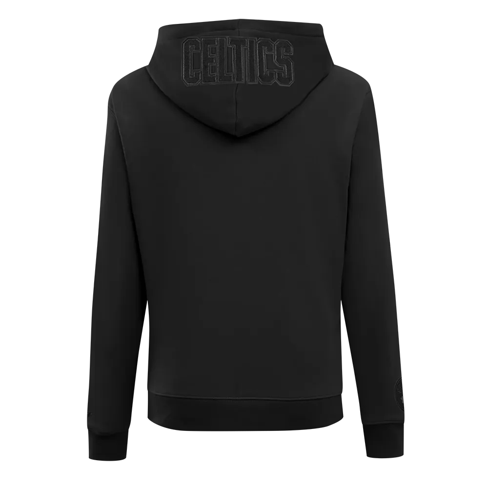 BOSTON CELTICS TRIPLE BLACK WOMEN'S FLC PO HOODIE (TRIPLE BLACK WOMEN'S)