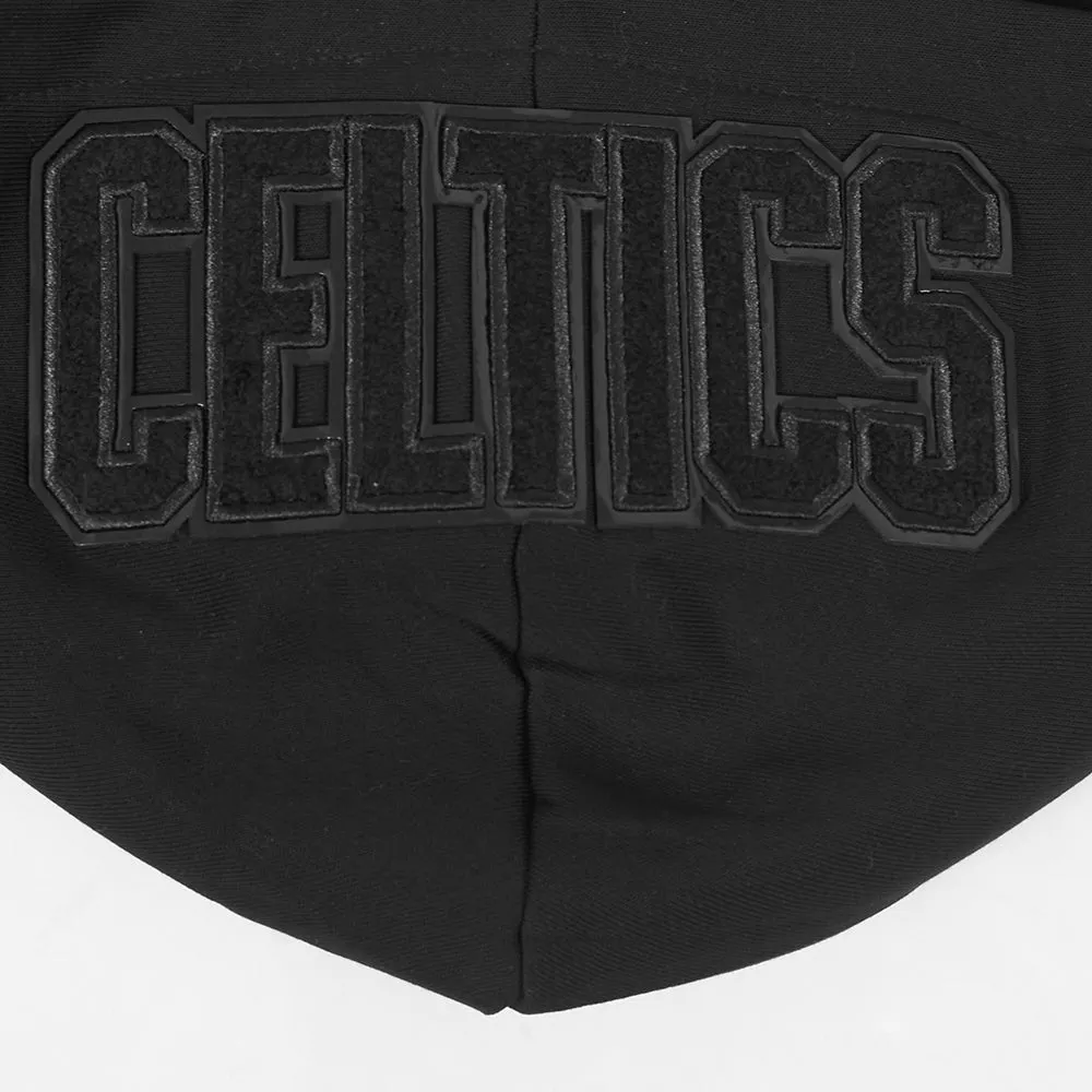 BOSTON CELTICS TRIPLE BLACK WOMEN'S FLC PO HOODIE (TRIPLE BLACK WOMEN'S)