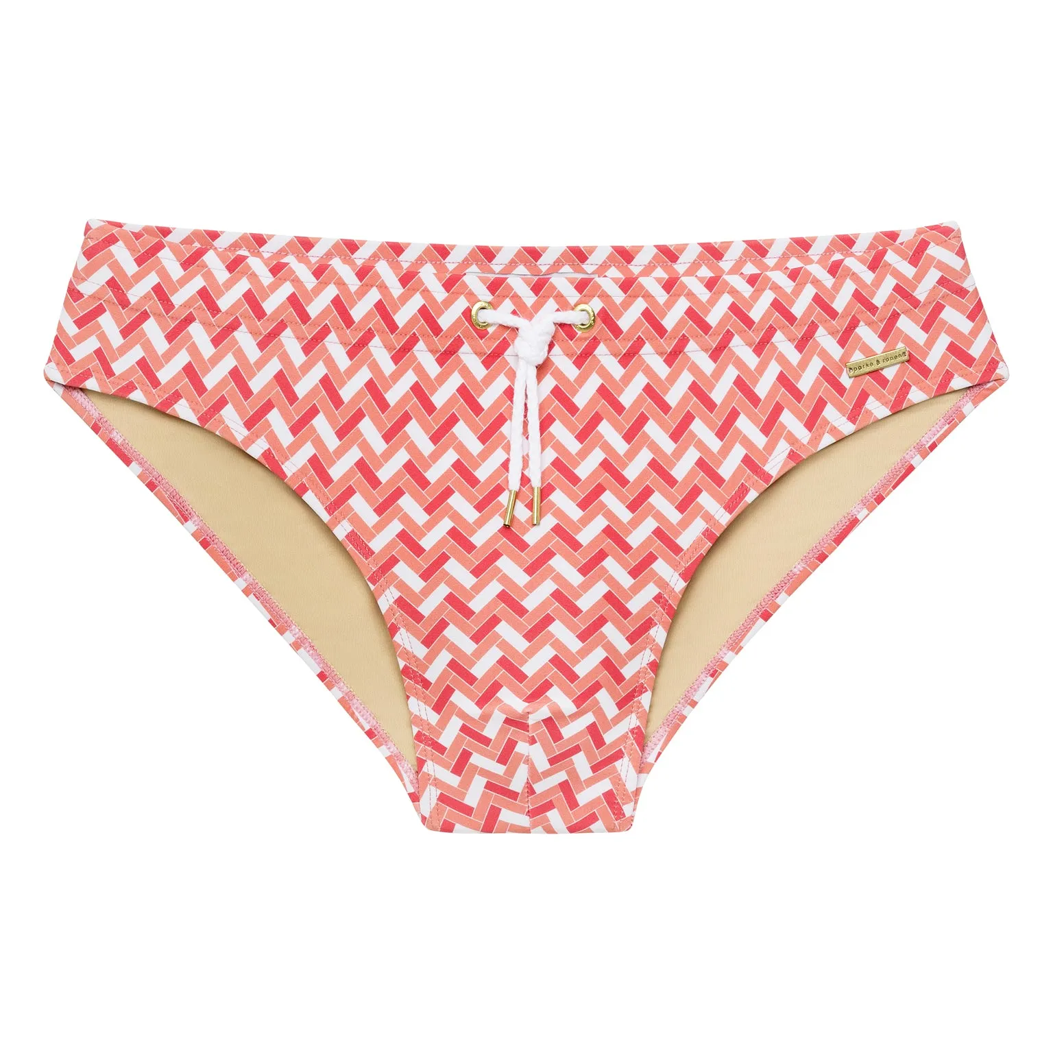 Chevrons Ragusa Red Print Meridian Bikini