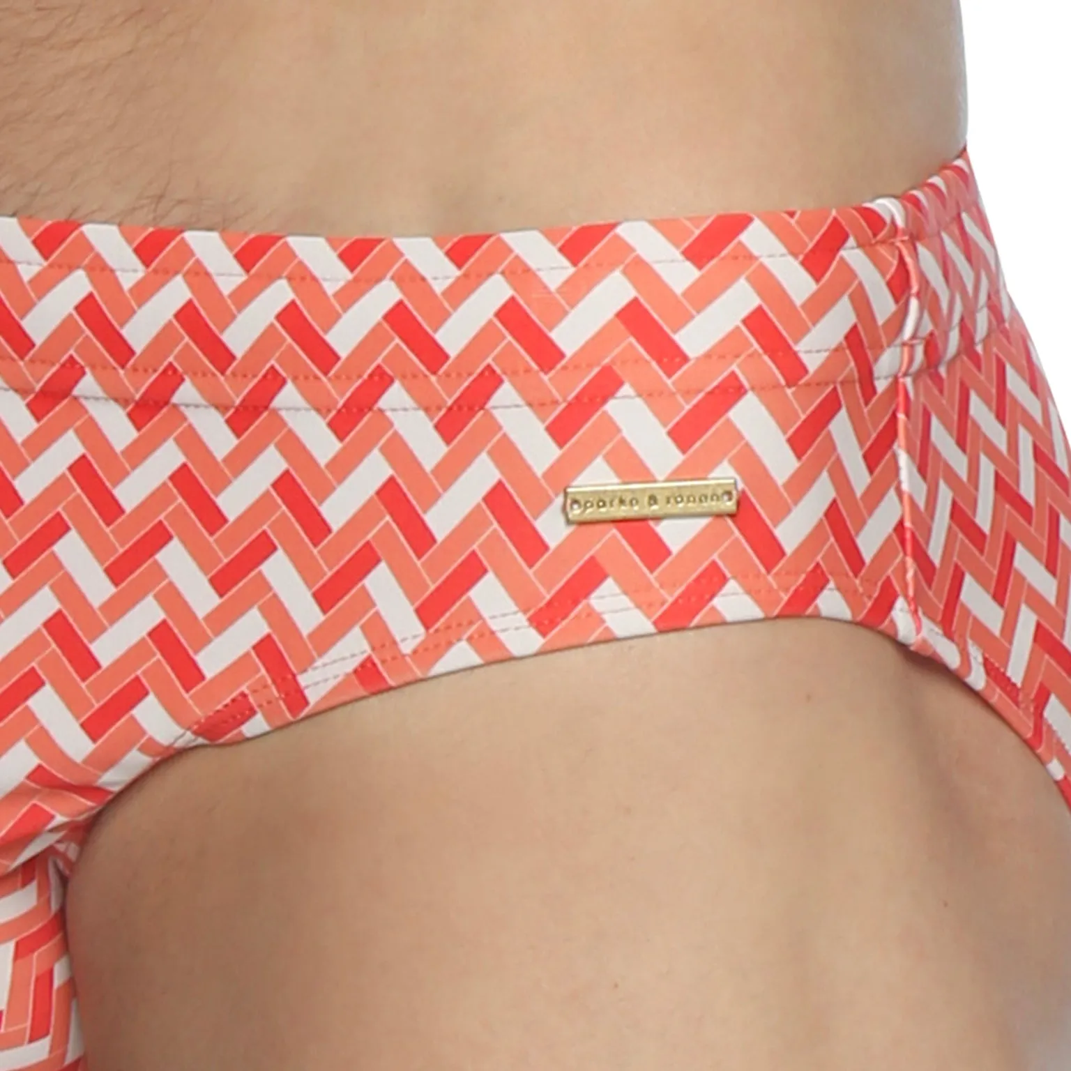 Chevrons Ragusa Red Print Meridian Bikini