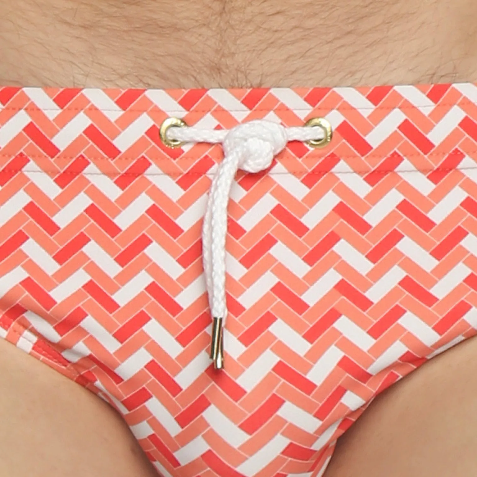 Chevrons Ragusa Red Print Meridian Bikini