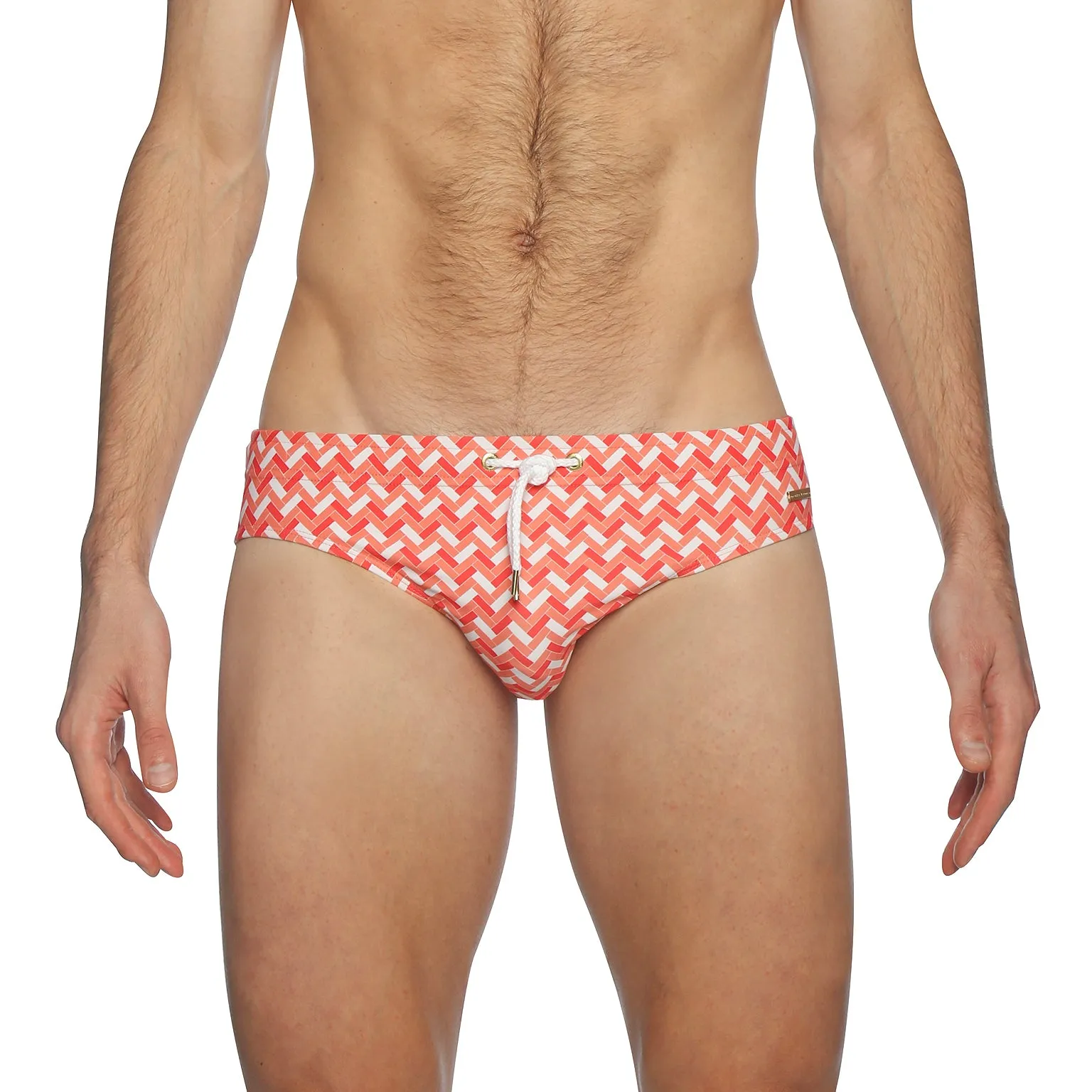 Chevrons Ragusa Red Print Meridian Bikini