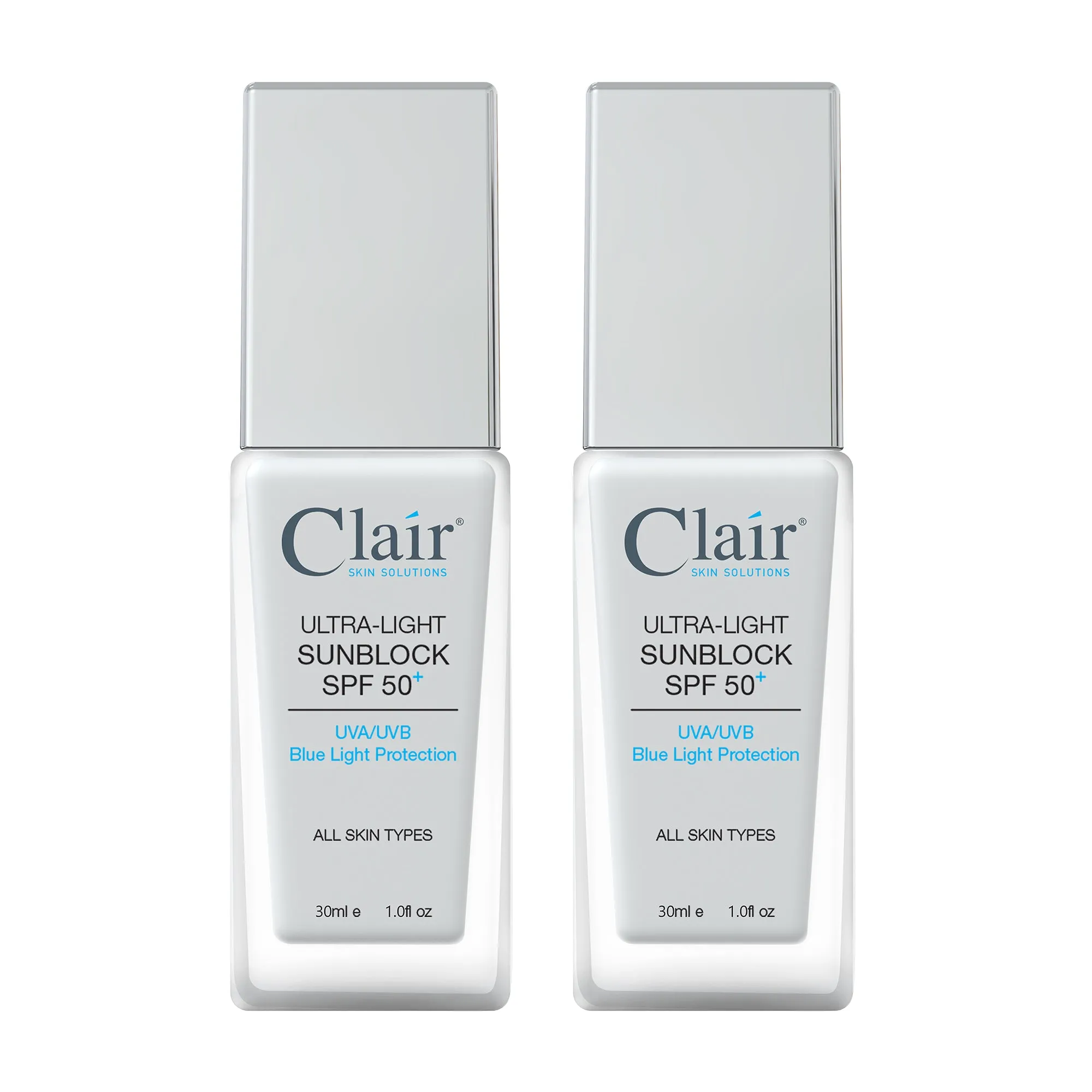 Clair® Skin Solutions Ultra-Light Sunblock Spf 50  30ml X2