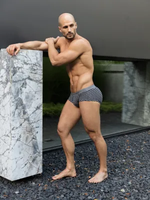 Classic Chevron Mid-Rise Brief | Grey