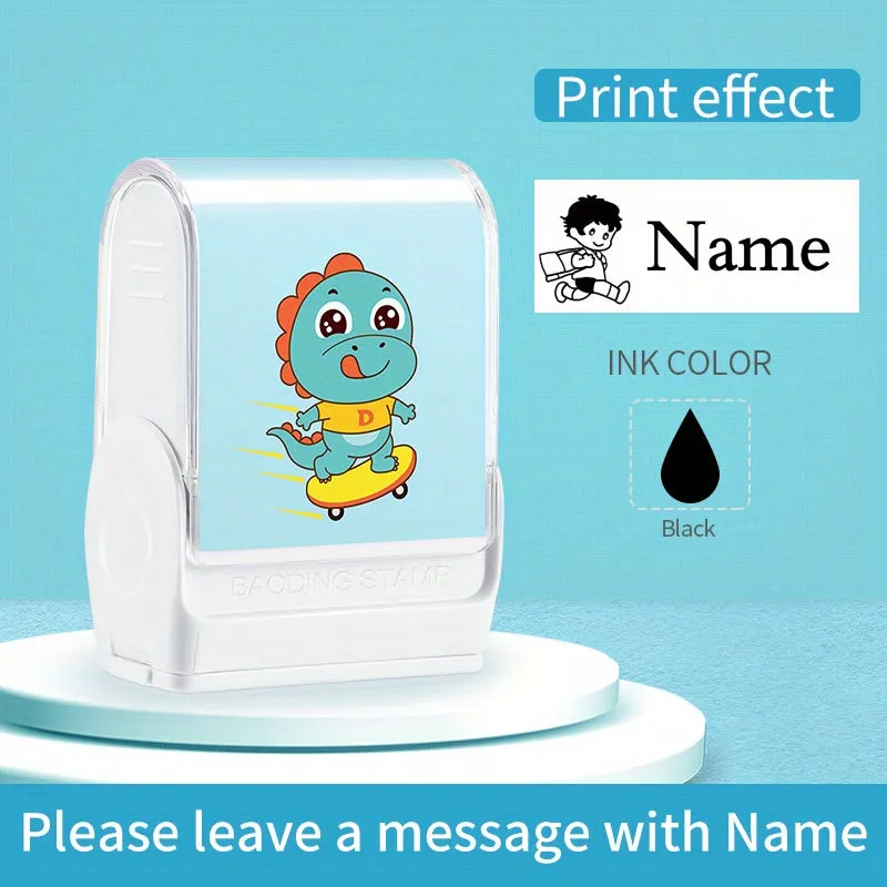 Customizable Waterproof PC Blue Name Stamp for Clothes  Bags