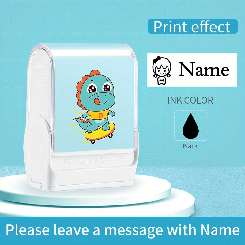 Customizable Waterproof PC Blue Name Stamp for Clothes  Bags