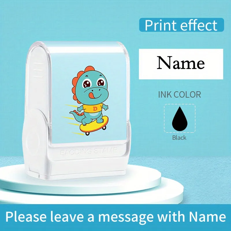 Customizable Waterproof PC Blue Name Stamp for Clothes  Bags