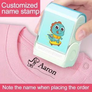 Customizable Waterproof PC Blue Name Stamp for Clothes  Bags