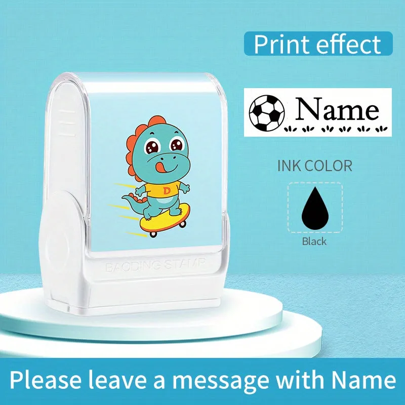 Customizable Waterproof PC Blue Name Stamp for Clothes  Bags