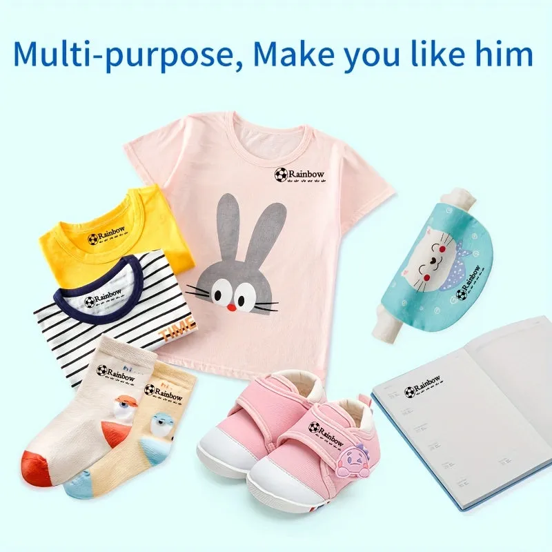 Customizable Waterproof PC Blue Name Stamp for Clothes  Bags