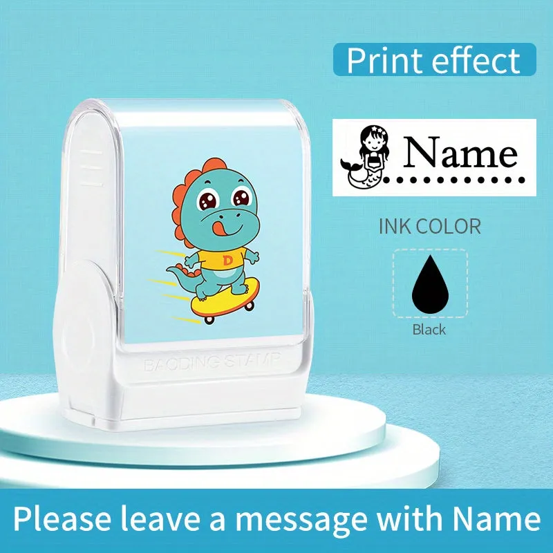 Customizable Waterproof PC Blue Name Stamp for Clothes  Bags