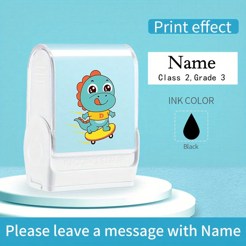 Customizable Waterproof PC Blue Name Stamp for Clothes  Bags
