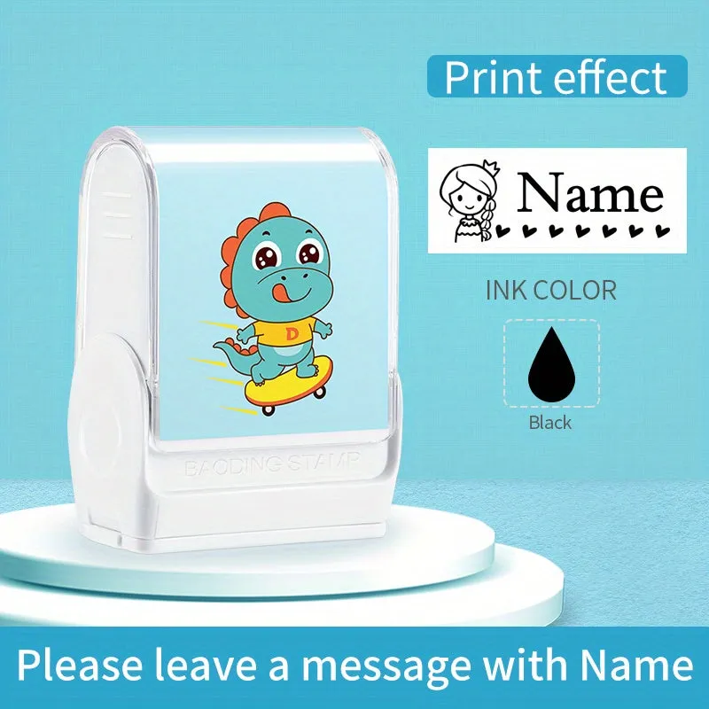 Customizable Waterproof PC Blue Name Stamp for Clothes  Bags