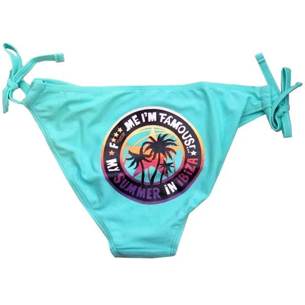 David Guetta F Me I'm Famous Ibiza Palms Turquoise Bikini Set