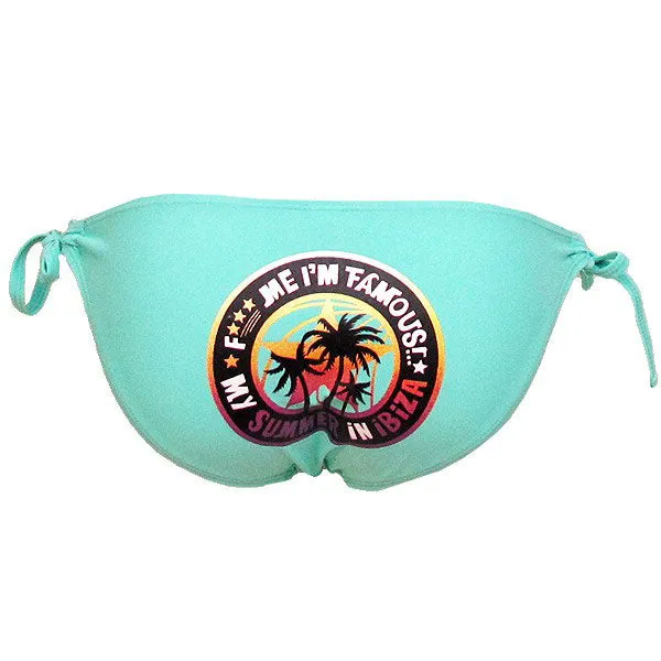 David Guetta F Me I'm Famous Ibiza Palms Turquoise Bikini Set