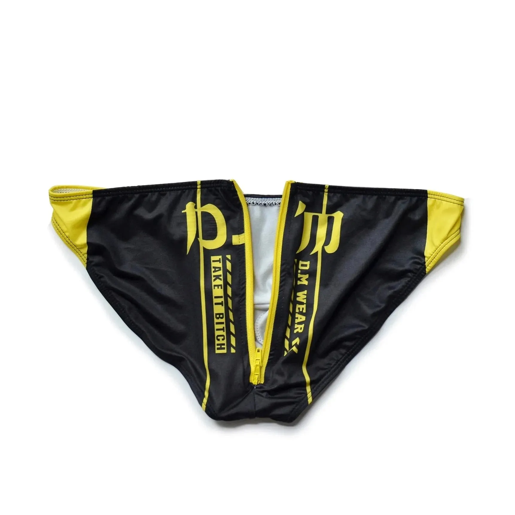 DM Take It Bitch Zippered Swim Briefs