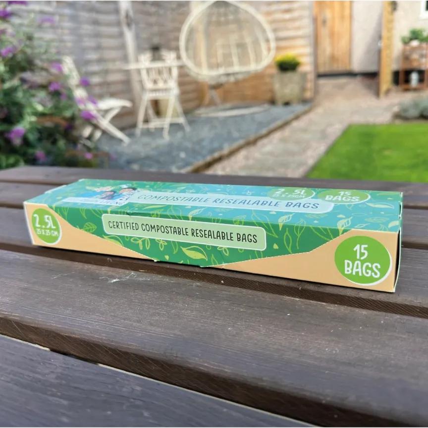 Eco Green Living Home Compostable Resealable Bags