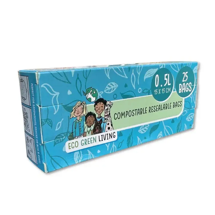 Eco Green Living Home Compostable Resealable Bags
