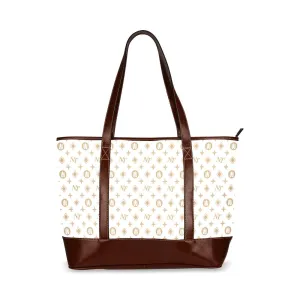 Fancy NT White Tote Handbag