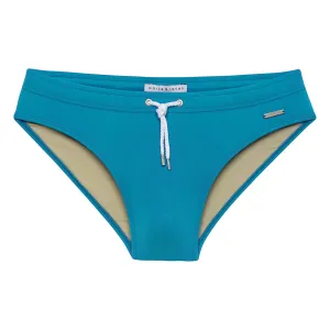 Green Teal Meridian Solid Bikini
