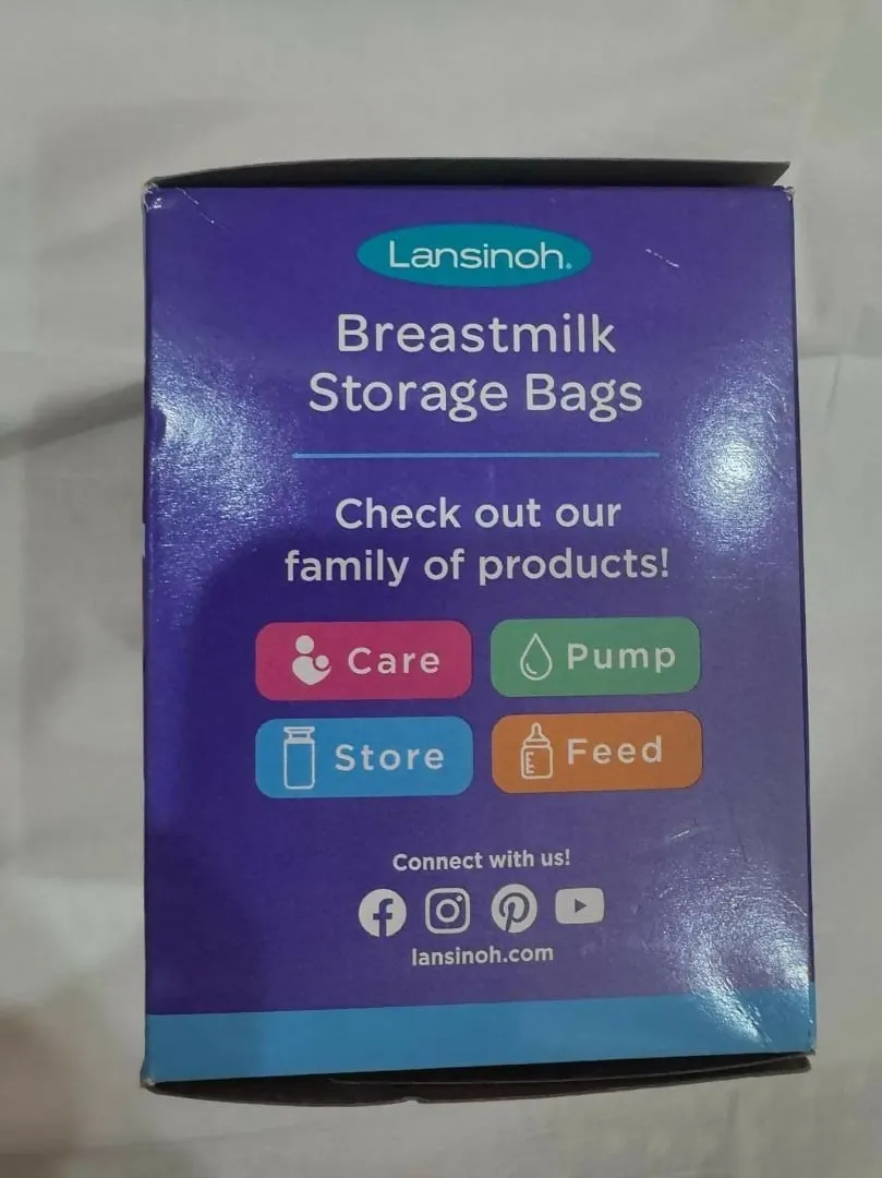 LANSINOH Breast Milk Storage Bags - 100 Pieces
