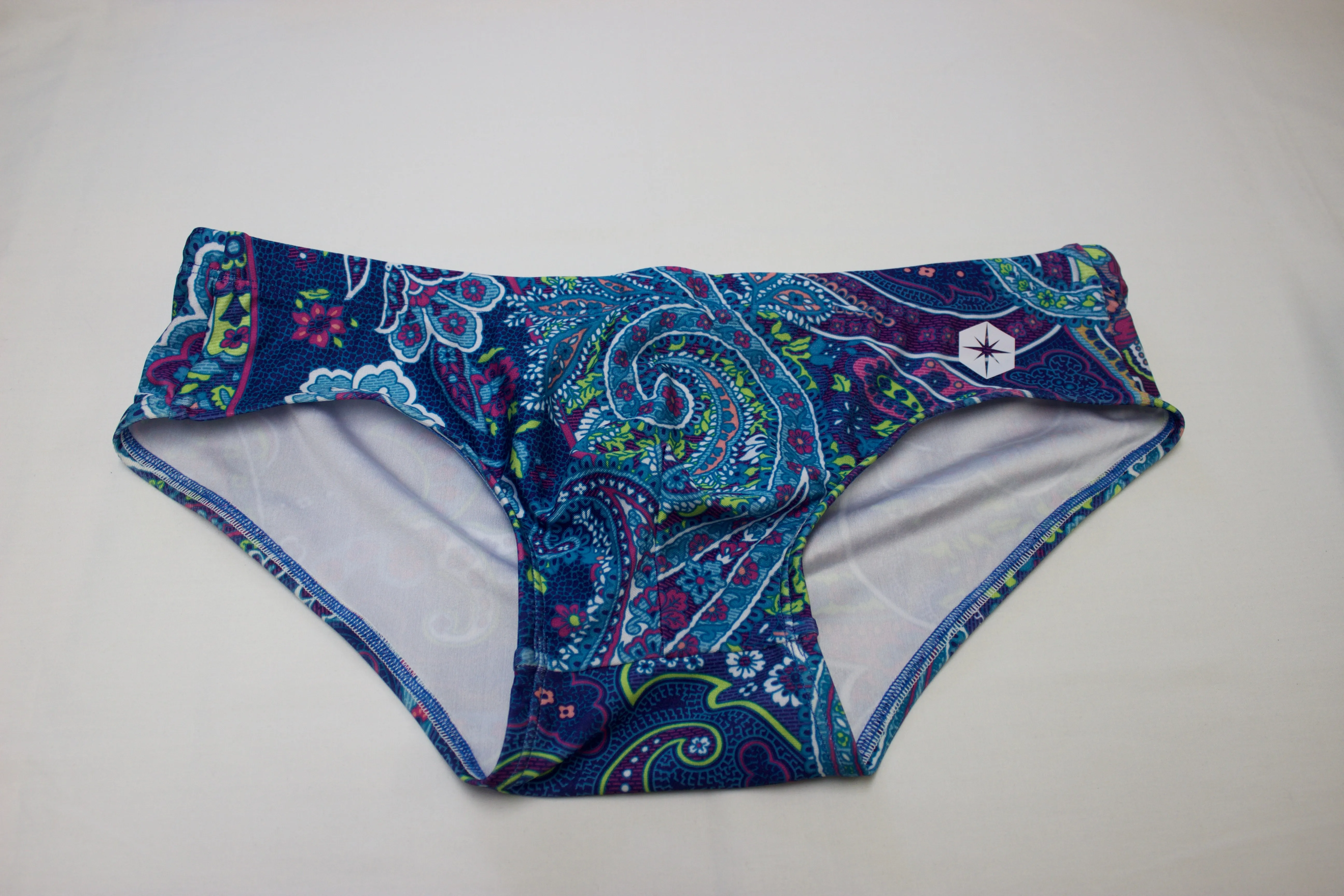 Men's Swim Brief - Blue Paisley