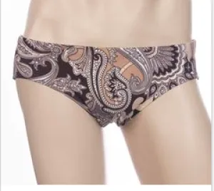 Men's Swim Brief - Brown Paisley