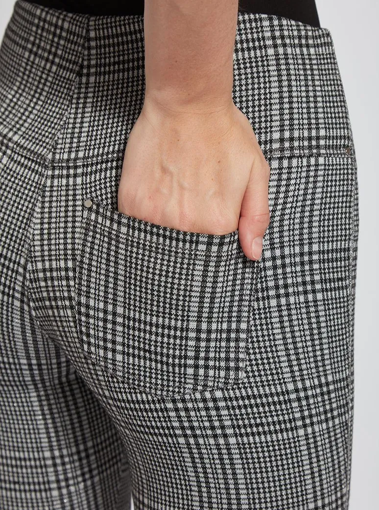 Patterned Ponte Toothpick Legging [10-2939-Sterling]