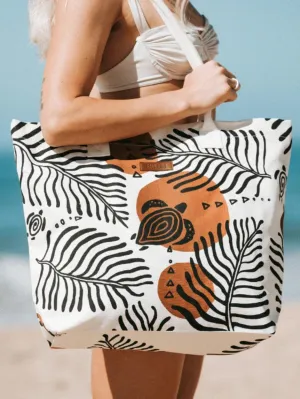 Retro Turtles Beach Tote