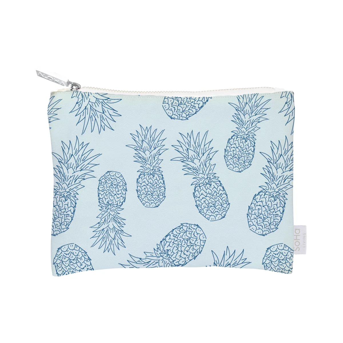 Scattered Pineapples Neoprene Zipper Tote