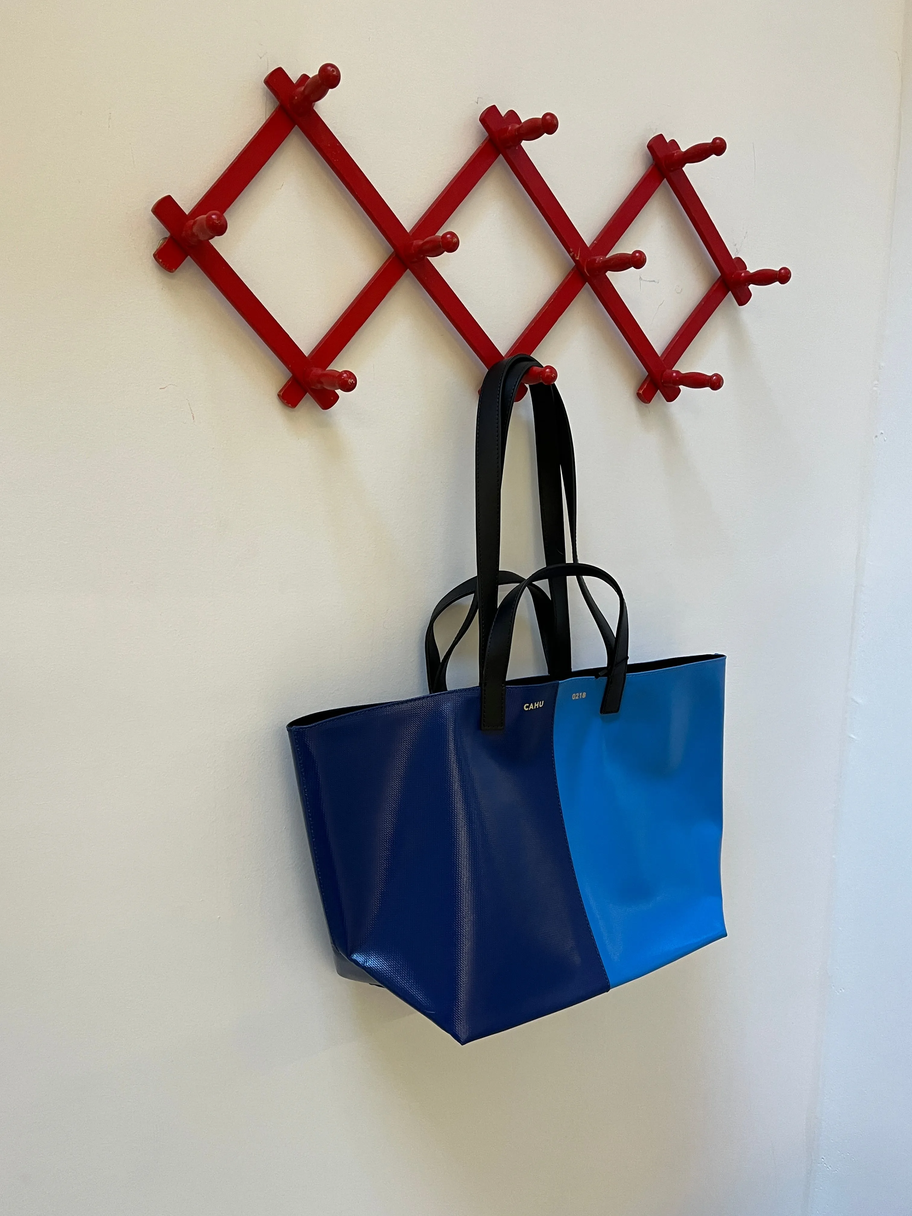 Two Tone Pratique Tote Bag - Dark Blue/Blue