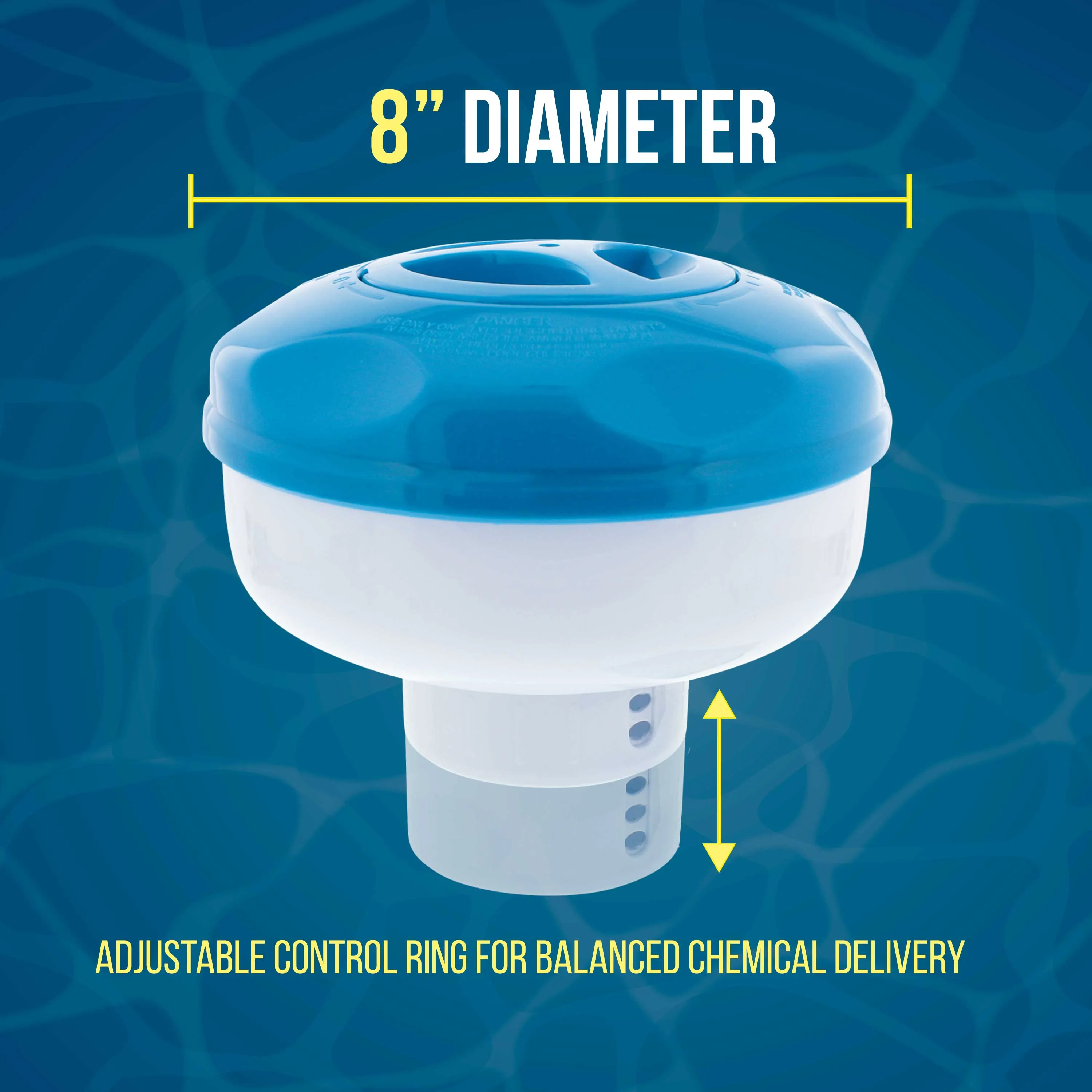 U.S. Pool Supply® Pool Floating Collapsible Chlorine 3" or 4" Tablet Chemical Dispenser, 8" Diameter, Collapsible